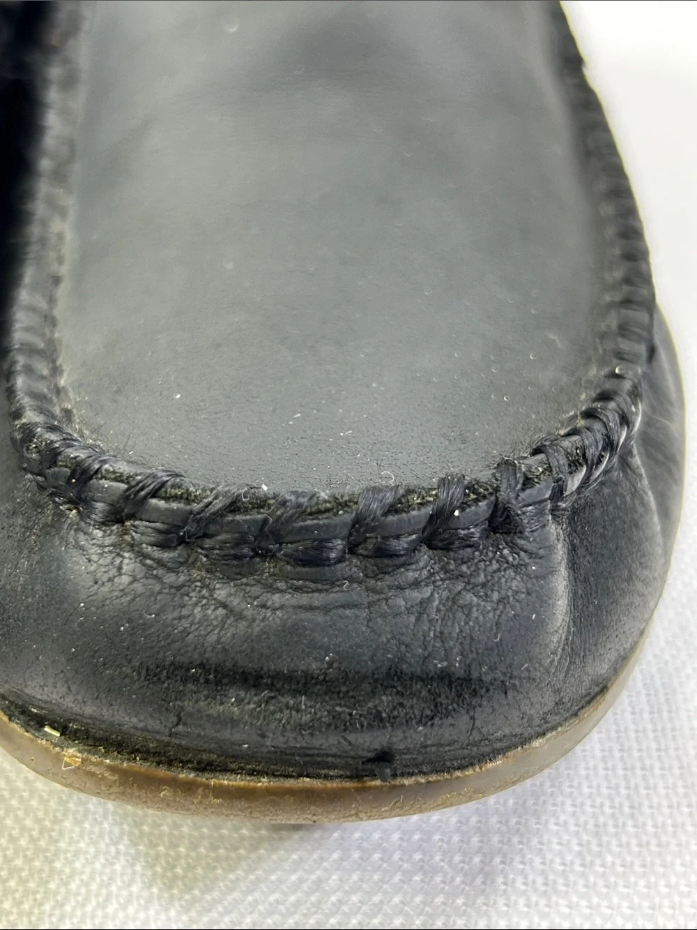 Frye Men’s Black Leather Driver Loafers Moc Toe Slip On Shoes Size 10